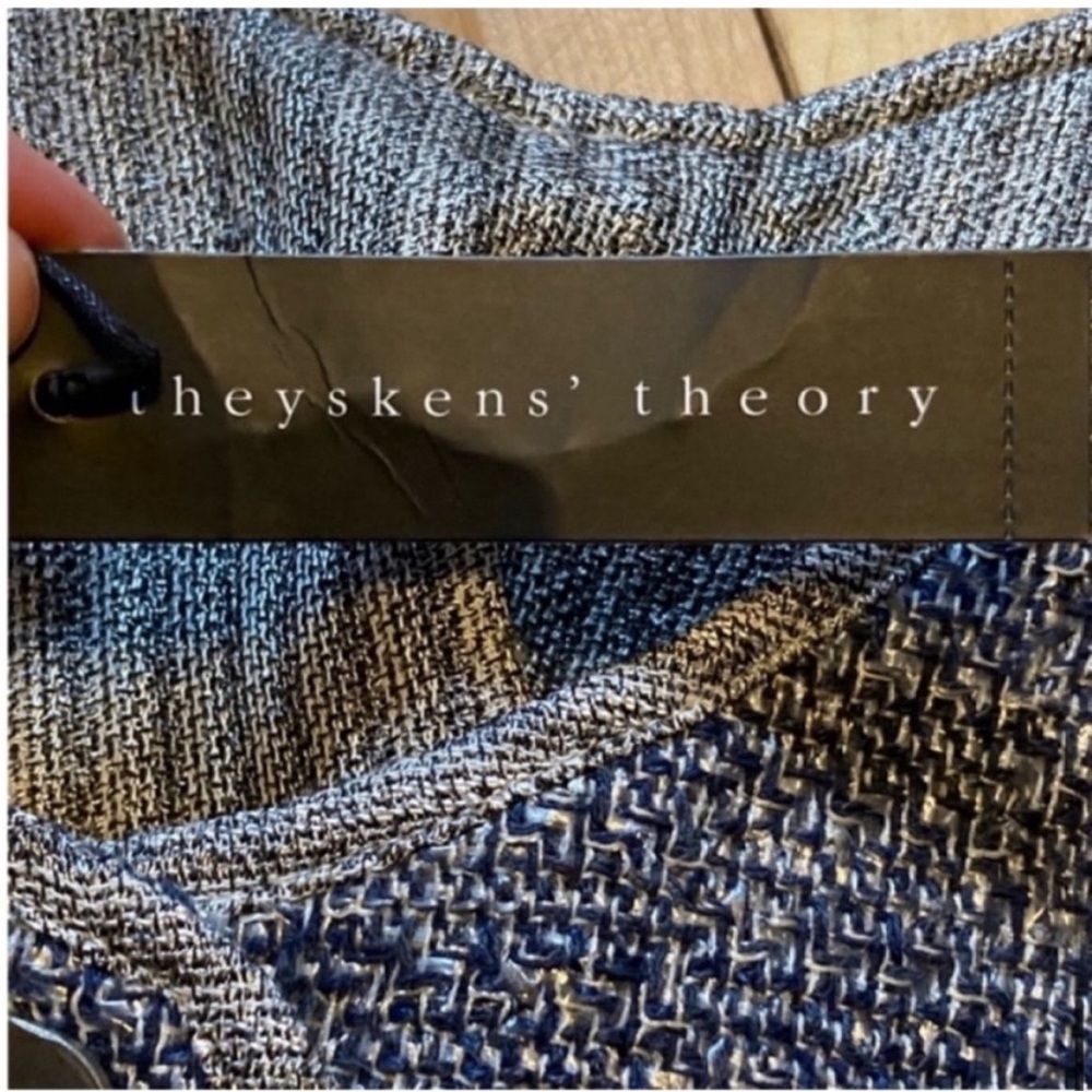 NWT Theyskens' Theory Jezir Blue Multi Blazer Jacket size two - Picture 12 of 13